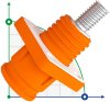 JC-CN14-S-01-LD, 400A, 1500V DC battery socket connector, screw type, orange фото 1 — BTS Engineering
