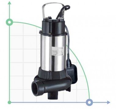 Ścieki pompa 1.1kVt 7m Hmax Qmax 270L / min (z nożem) — BTS Engineering