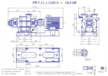 PW.7.11.1.1100 вакуумный одноступенчатый насос — BTS Engineering