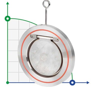 PN6 DN200 Зворотний клапан з нержавіючої сталі AISI 304, Seat VITON — BTS Engineering
