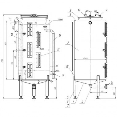 Mernik para alcohol 75 dio AISI 304 S=3mm — BTS Engineering