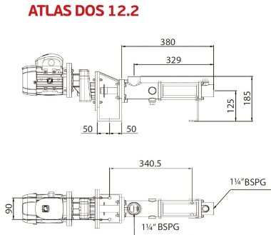 Bomba dosificadora de tornillo ATLAS DOS 12.2-01-0.25HP-5.47-1400-63-A-VITON — BTS Engineering