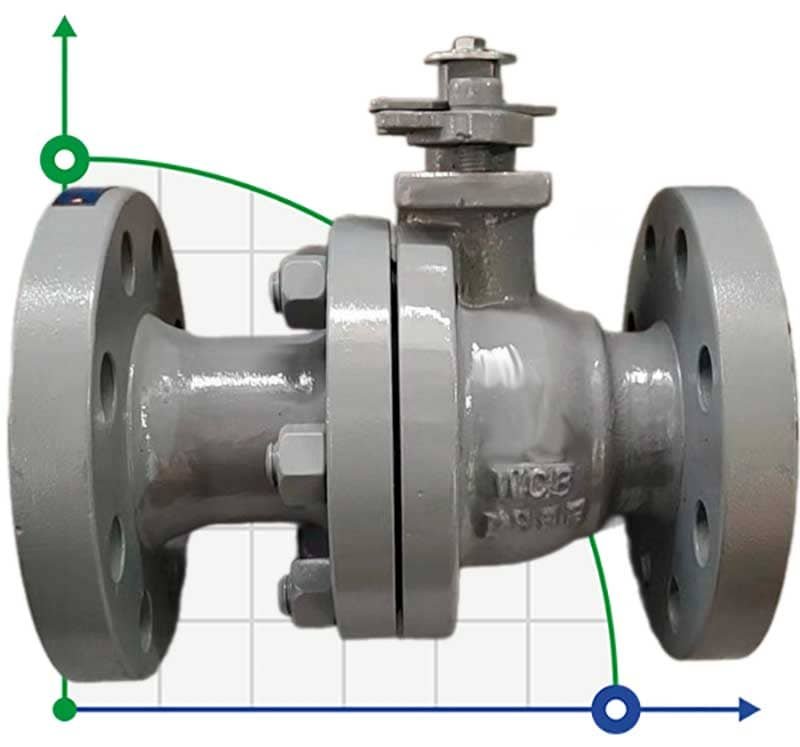 150LB 3 inch WCB steel ball valve, EPTFE seat фото 1 — BTS Engineering