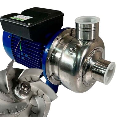 Centrifugal pump BK50D, 0.37kW, AISI 304, 220V/50Hz, 2900 with open impeller &mdash; BTS Engineering