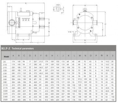 RLP-Z-15L, AISI 316L, 2,2 kW, 380V 50HZ 3P sanitary rotary vane pump — BTS Engineering