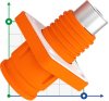 JC-CN14-S-01-LM, 450 A, 1500 V DC-Stecker, Batteriesockel, Muttertyp, orange фото 1 — BTS Engineering