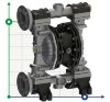 Насос з пневмоприводом PHOENIX P400 ALU HYTREL+PTFE, 380 л/хв фото 1 — BTS Engineering
