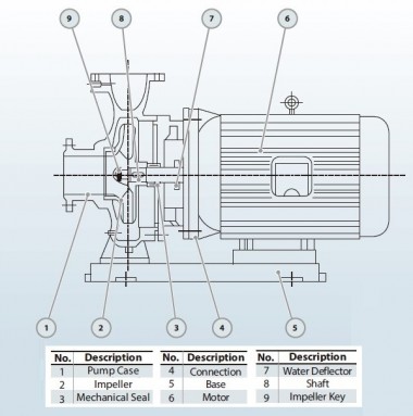 BGW 80-315(I)A (95/113), 55kW, 2880 насос центробежный горизонтальный — BTS Engineering