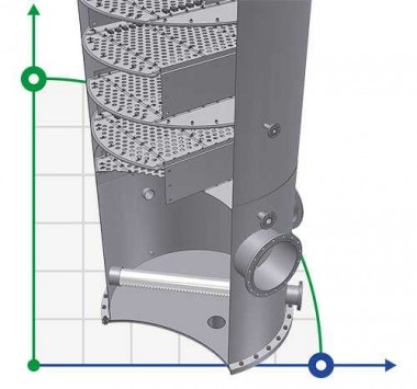 Дистиляційна колона ADV 1400 28 тарілки — BTS Engineering