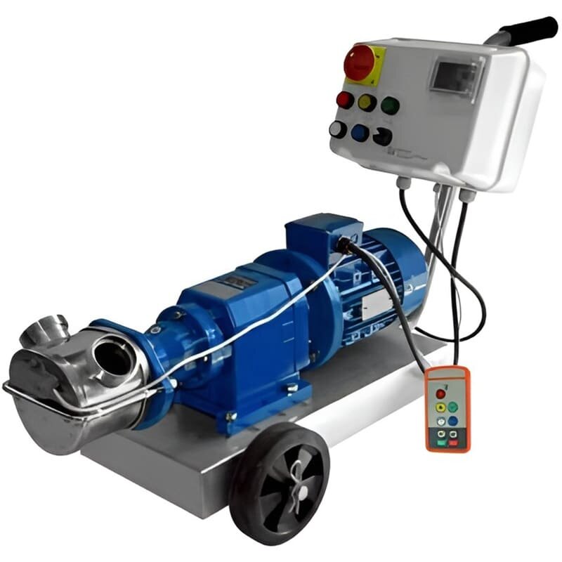 Bomba de cera con impulsor LIVERANI INV MAJOR 60 NR TF 2,2kW, 50-900rpm, 380V con convertidor de frecuencia, control remoto (15 m), sobre carro фото 1 — BTS Engineering