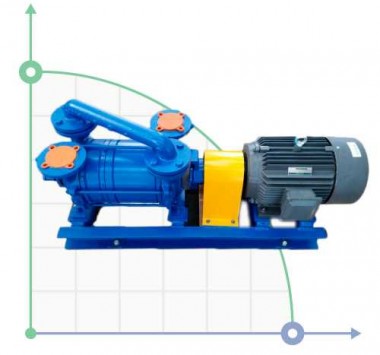 Водокольцевой вакуумный насос DLV-180 AISI316 (с двигателем) — BTS Engineering