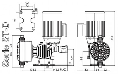 Мембранный насос-дозатор PDM-D CA 61/7 400/3/50 0,18 — BTS Engineering