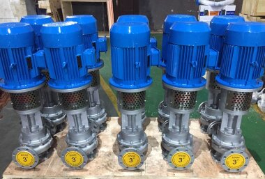 Bomba vertical de transferencia de calor LQLRY65-65-210/2-C, 25 m3/h, 50 m, 7,5 kW, 2900 rpm — BTS Engineering