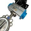 PN6 DN100 Wafer butterfly valve, body and disc AISI 304, PTFE, Single-acting (with spring) Pneumatic actuator Ex+positioner 4-20MA фото 8 — BTS Engineering