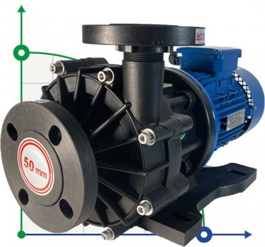 Chemical pump with magnetic coupling MP-HX-542 GFRPP, 450L / min, 24.4 m, 380V, ABLE Motor — BTS Engineering