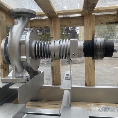 Насос для термомасла EMSE EKY 80-250, 75 кВт, 2900 с муфтой на раме, без двигателя — BTS Engineering