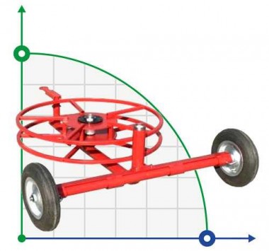2 inch BSP Raingun Chart With Hose Reel Reel Outside Diameter 70 cm — BTS Engineering
