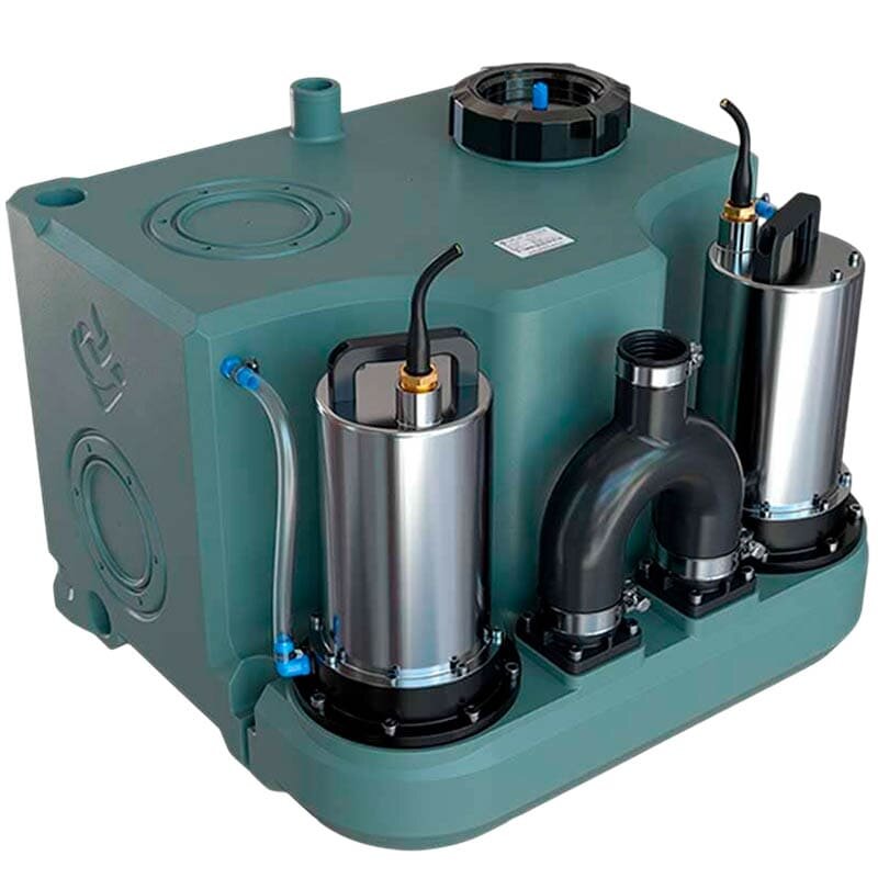 KNS Sololift für Ferienhäuser und Privathäuser mit zwei Pumpen und einem Bedienfeld AIZL-750W Double, 18/11,5, 0,75 kW, 220 V, 2800 U/min фото 1 &mdash; BTS Engineering