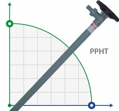 1200 mm, PP, partie pompe HP (tuyau) vers la pompe baril — BTS Engineering
