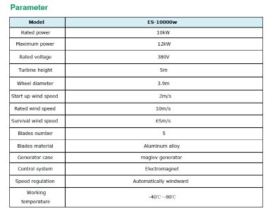 Вертикальный ветрогенератор 10 кВт, 380vac — BTS Engineering