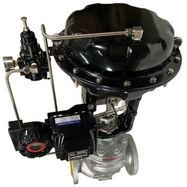 DN80 Válvula de control de accionamiento neumático 10P11Y-DNx8016Z-L112C-C (cuerpo WCB, asiento SS304) con posicionador YT-1000, 4-20mA, Ex &mdash; BTS Engineering