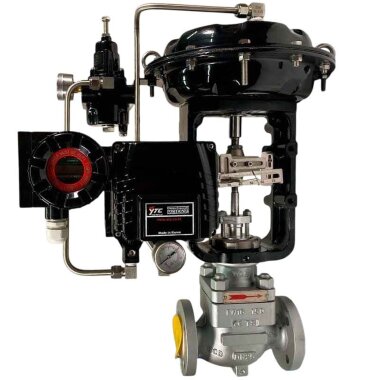 DN32 Válvula de control de accionamiento neumático 10Р11Y-DNx3216Z-L122C-C (cuerpo WCB, asiento SS304) con posicionador YT-1000, 4-20mA, Ex &mdash; BTS Engineering