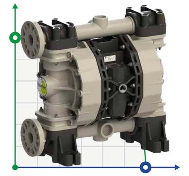 PHOENIX P500 PP SANTOPRENE ATEX пневматический мембранный насос — BTS Engineering