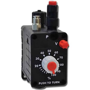 Pompe pneumatique avec électrovanne de régulation EMEC RACV 1-12 l/h, 6 bar &mdash; BTS Engineering