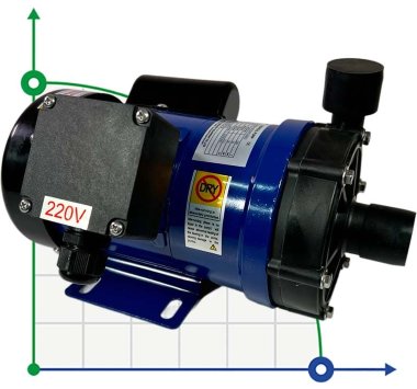 Химический насос MD-F-257SAE-5V22AYS, PPH, 60L/min, 7.3m, 220V — BTS Engineering