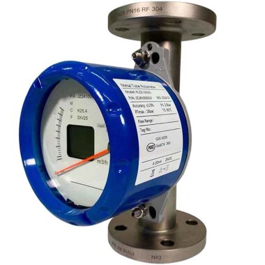 DN40 Stainless steel flow meter (rotameter) KLZDN40-PN16 (compressed air 10–130 °C, 2–5 bar), 20–200 m³/h, 4–20 mA &mdash; BTS Engineering