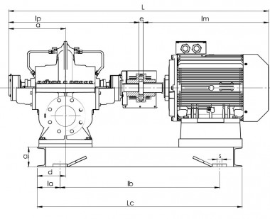 BSCE 200-430(1500) – насосный агрегат двустороннего входа, 185 кВт — BTS Engineering