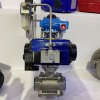 PN16 DN15 Gewindekugelhahn AISI 304, PTFE-Sitz mit doppeltwirkendem pneum.Antrieb, pneumatische Verteilung. 5/2, Spule 24 V, Endschalterkasten LS10 фото 3 — BTS Engineering