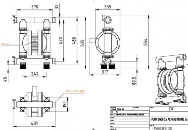 RUBY FDA 040S-W-ESS-T насос пневматический мембранный — BTS Engineering
