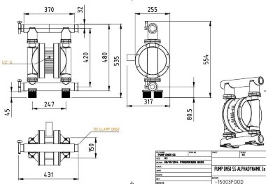 RUBY FDA 040S-W-EST-T насос пневматический мембранный — BTS Engineering