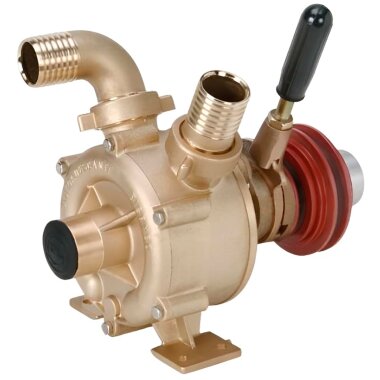 Vortex pump for emptying bilges LIVERANI NAUTIC 40 F, 120 l/min, bronze, with manual clutch, without motor — BTS Engineering
