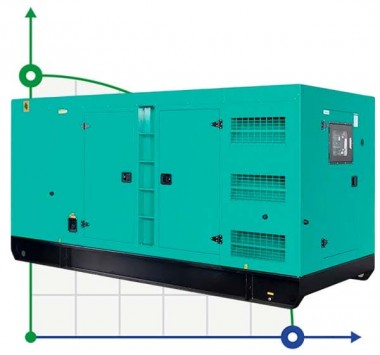Промышленный дизельный генератор XHYC-300GF с ATS, двигатель Cummins 400kVA, 300kW, 380V/50HZ закрытого типа — BTS Engineering
