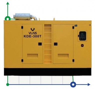 Промышленный дизельный генератор VLAIS KDE-300T с ATS, двигатель Ricardo 300kVA, 240kW, 380V/50HZ закрытого типа — BTS Engineering