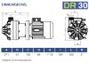 Горизонтальный центробежный насос с торцевыми уплотнениями DR 030 PVDF, 4 кВт фото 2 — BTS Engineering