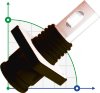 JC-CN12-SC-03-T, 300 amps, 1500V DC connector socket for energy storage systems through hole, black фото 1 — BTS Engineering