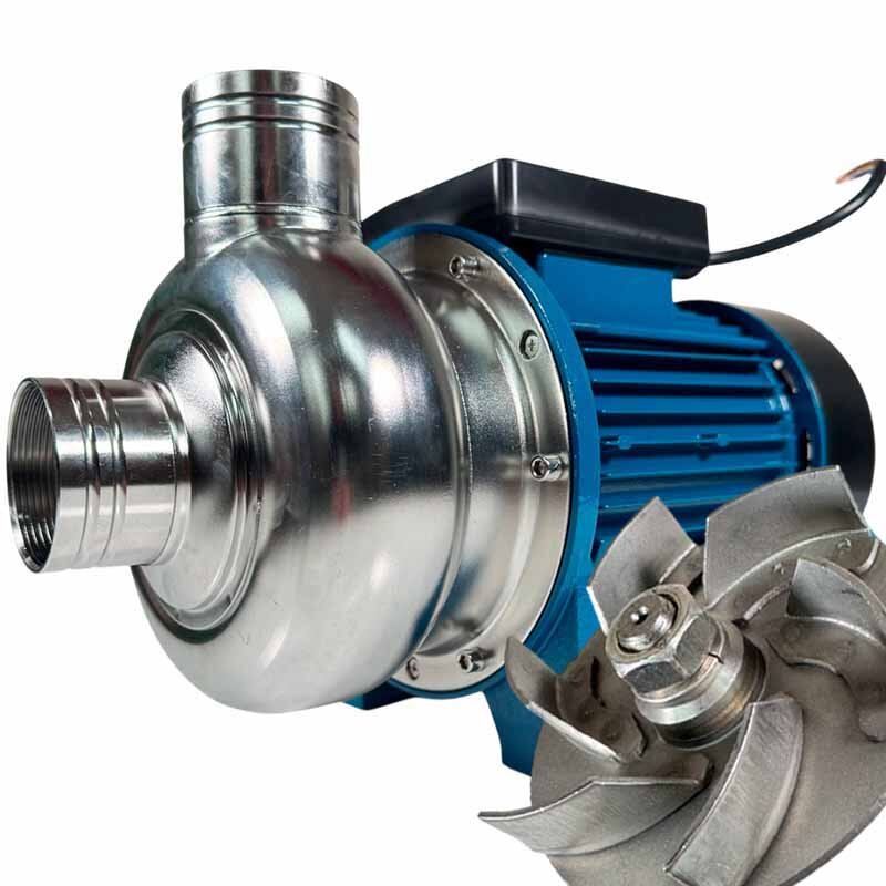 Pompe pour moût de bière à pellets TS150, 1,1 kW, AISI 304, 220 V/50 Hz, 2 900 tr/min avec turbine ouverte фото 1 &mdash; BTS Engineering