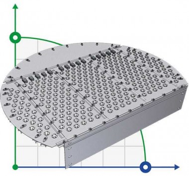 Тарелка клапанная дистиляционной колонны EDV® ADV 1800 мм — BTS Engineering