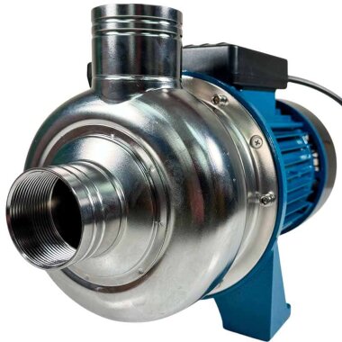 Насос для перекачки кваса, сока, пива, молока TS200, 1,5 кВт, AISI 304, 220В/50Гц, 2900 об/мин с открытым рабочим колесом &mdash; BTS Engineering
