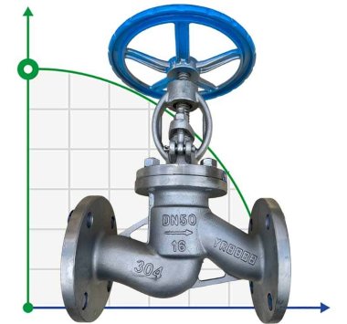 PN16 DN50 Zawór kołnierzowy ze stali nierdzewnej AISI 304, Seat AISI 304 — BTS Engineering